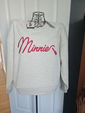 Disney MACYS Lipstick Minnie Swarovski Crysals Sweatshirt with  Minnie Graphic